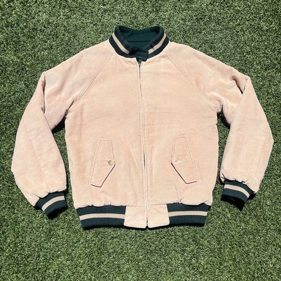 VTG 90’s Reversible Green / Tan Bomber Jacket - Picture 1 of 7